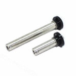 Custom button handle ball lock pins